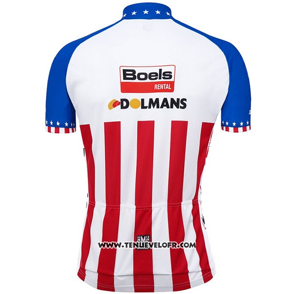 2017 Maillot Ciclismo Boels Dolmans Champion Etats Unis Manches Courtes et Cuissard